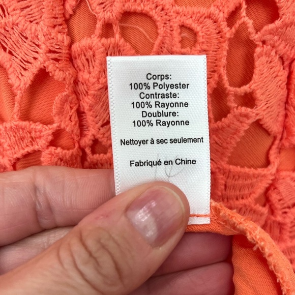 ASTR The Label Coral Lace Midi Dress XS Romantic Lace Crochet Wedding Guest - Picture 8 of 12